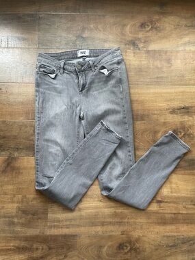 Paige Womens 29 Grey Skinny Jeans Mid Rise Stretch Denim Pants